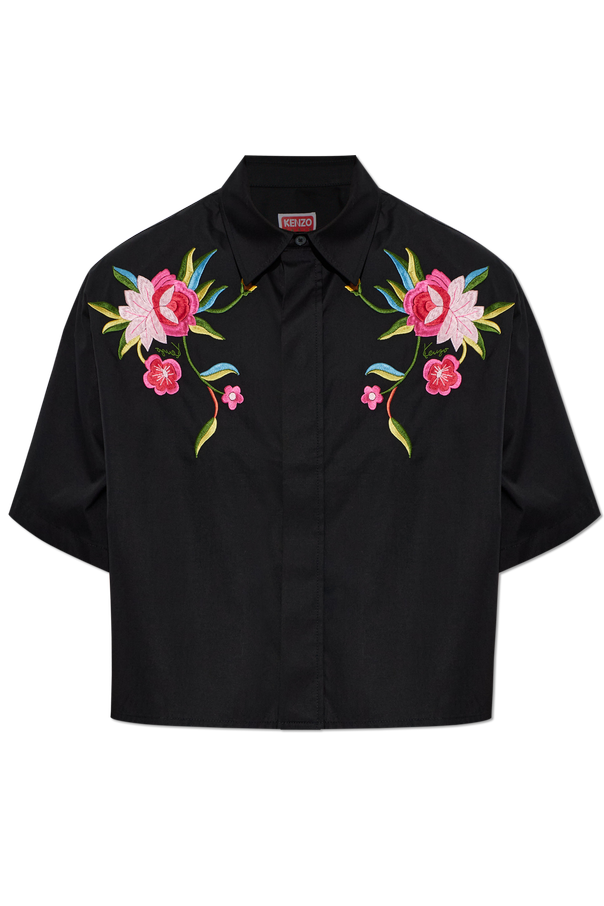 Kenzo Camisa con bordado de colores