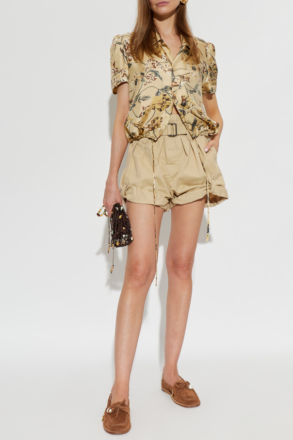Kenzo Camisa de seda con estampado floral