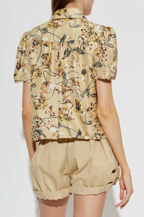 Kenzo Camisa de seda con estampado floral