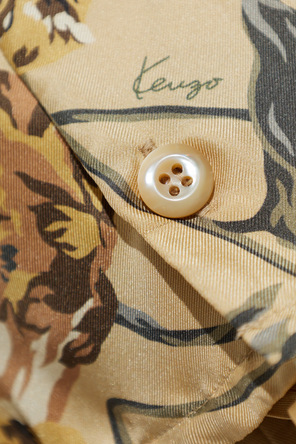 Kenzo Camisa de seda con estampado floral