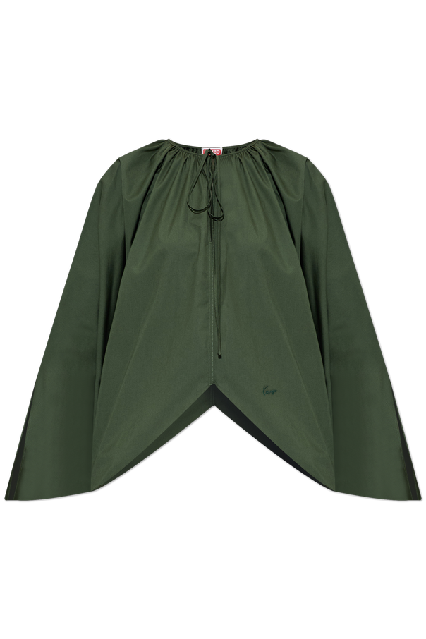 Cotton top with embroidered logo od Kenzo