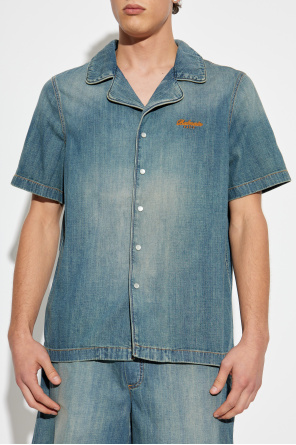 Balmain Denim shirt with short sleeves