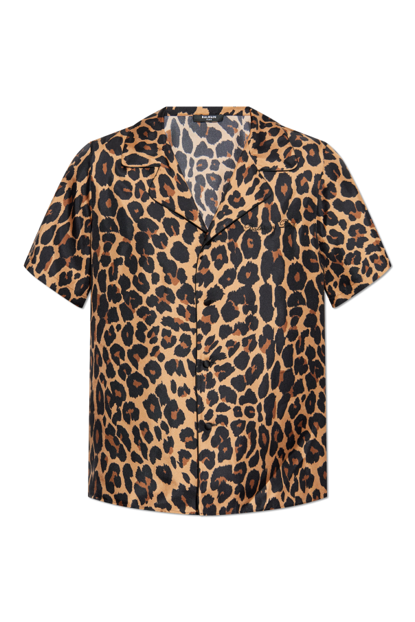 Shirt with animal motif od Balmain