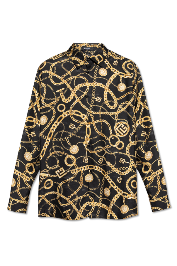 Silk shirt with print od Balmain