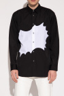 floral-embroidered bomber jacket Braun Cotton shirt