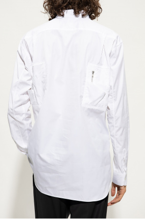 Comme des Garçons Shirt Harris Wharf London creased-effect belted shirt dress Weiß