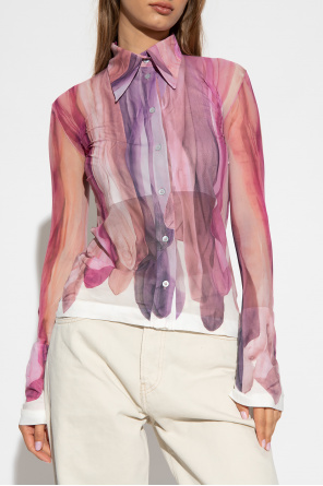 Acne Studios Patterned sheer And shirt