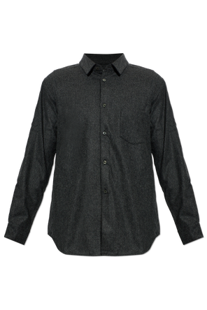 Wool shirt with pocket