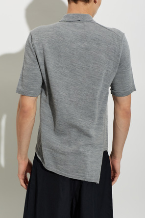 Comme des Garçons Shirt Polo de lana de corte asimétrico