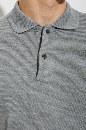 Comme des Garçons Shirt Polo de lana de corte asimétrico