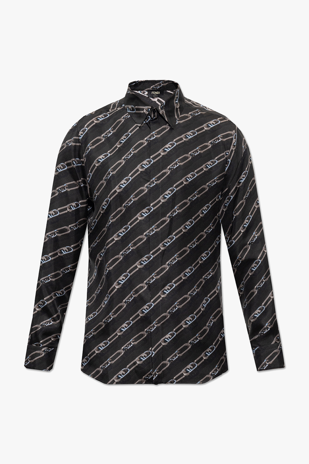 Louis Vuitton Monochrome Logo Print Silk Regular Fit Shirt 4XL at