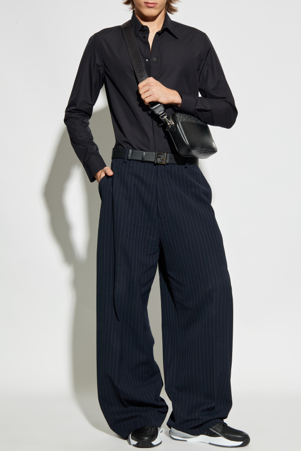 Fendi Camisa con apliqué en forma de logo