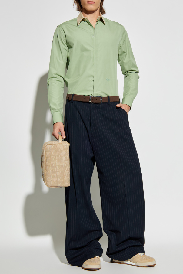 Fendi Cotton shirt with embroidered logo