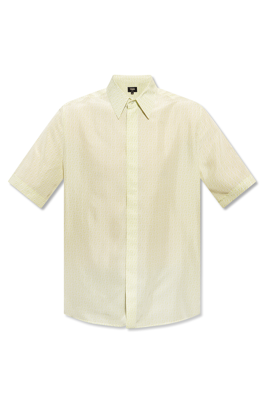 fendi pre fendi pre collar logo shirt