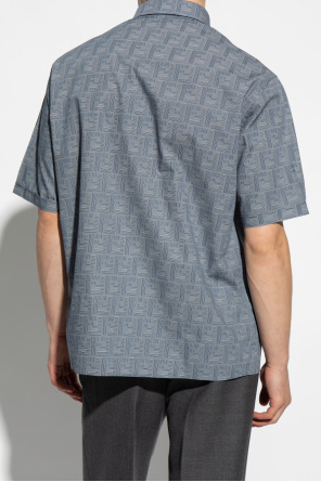 Fendi Fendi Kids logo-embroidered linen shirt