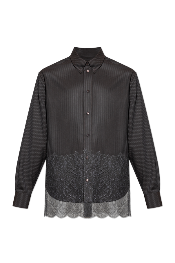 Shirt with lace trim od Fendi