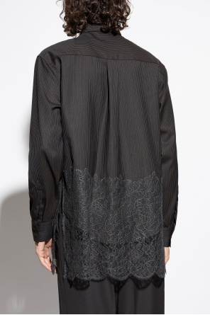 Fendi Bluse mit Spitzenbesatz