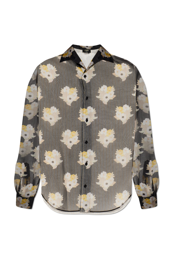 Shirt with floral motif od Fendi