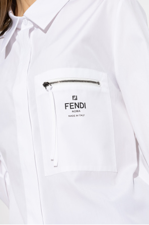 Fendi shirt Fendi Klassische Cropped-Hose Grau