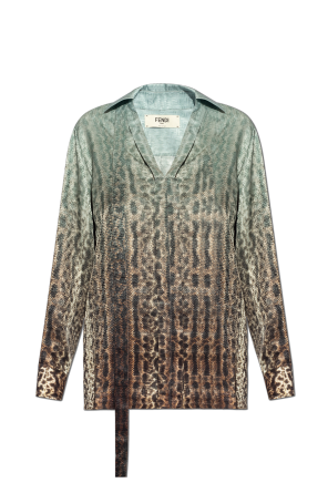 Silk shirt with monogram od Fendi