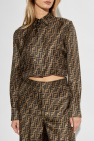 Fendi BROWN Short silk shirt