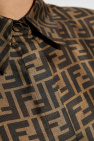 Fendi BROWN Short silk shirt