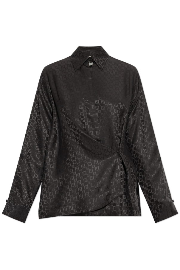 Silk shirt with monogram od Fendi