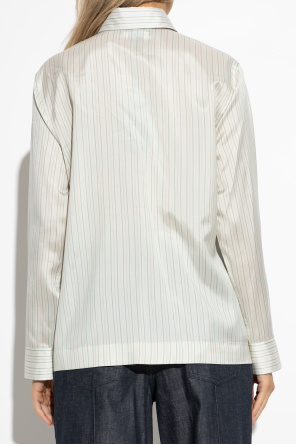 Fendi Camisa de seda con estampado de rayas