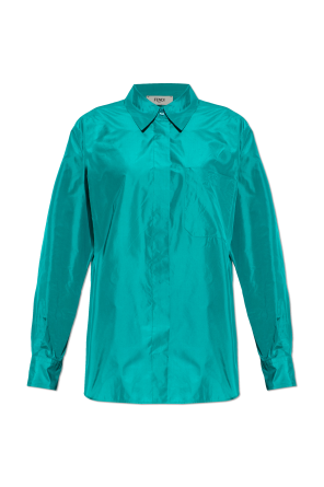 Camisa de seda con aberturas laterales