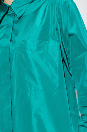 Fendi Seidenhemd mit seitlichem Schlitz