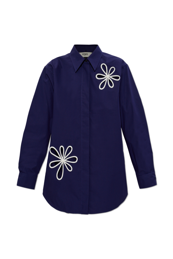 Shirt with floral motif od Fendi