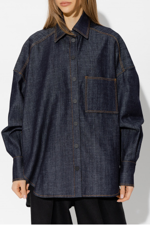 The Mannei ‘Bilbao’ oversize denim shirt