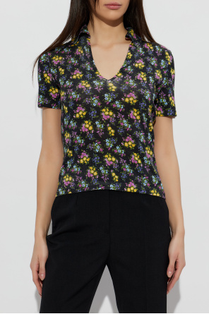 Dolce & Gabbana Seidenpolo mit Blumenmuster