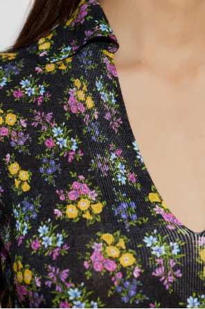 Dolce & Gabbana Seidenpolo mit Blumenmuster