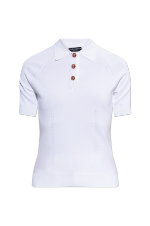 Polo con botones de cristal