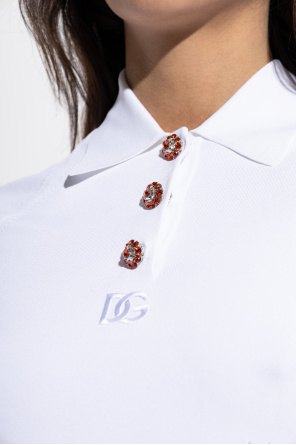 Dolce & Gabbana Polo with crystal buttons