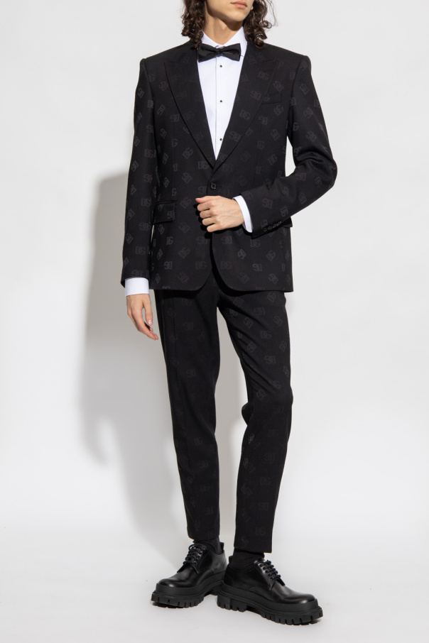 Dolce & Gabbana Formal Pants in Black Rayon Tuxedo shirt