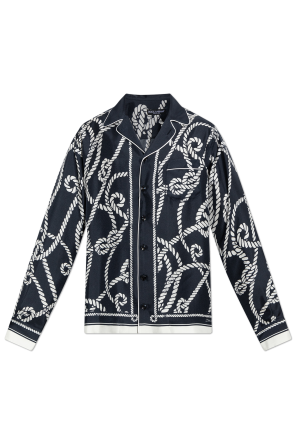 Silk shirt with "Marina" print