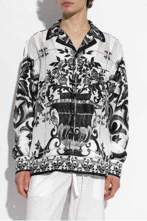 Dolce & Gabbana Silk shirt with floral motif
