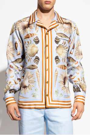 Dolce & Gabbana Camisa de seda con motivo de conchas