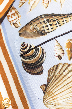 Dolce & Gabbana Camisa de seda con motivo de conchas