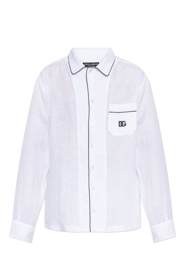 Linen shirt with pocket od Dolce & Gabbana