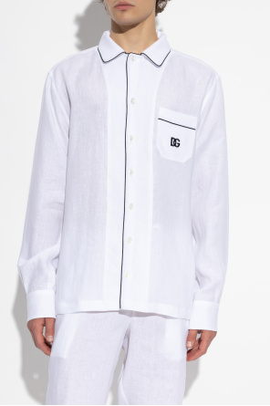 Dolce & Gabbana Camisa de lino con bolsillo