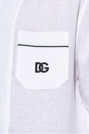 Dolce & Gabbana Camisa de lino con bolsillo