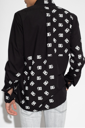 Dolce & Gabbana leopard-print fitted wool jacket Cotton shirt