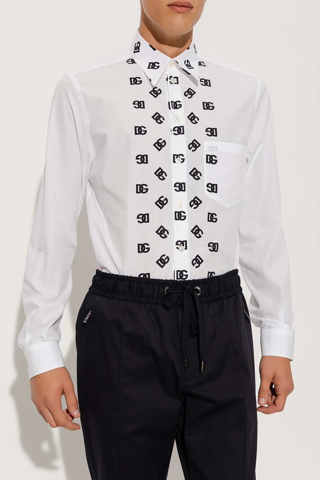 Dolce & Gabbana tie-neck shirt Shirt with logo