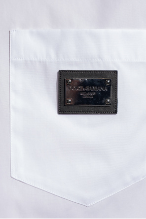 Dolce & Gabbana Koszula z naszywką z logo