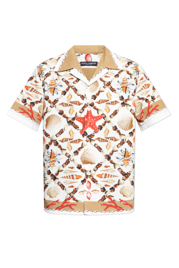 Shirt with a seashell motif od Dolce & Gabbana