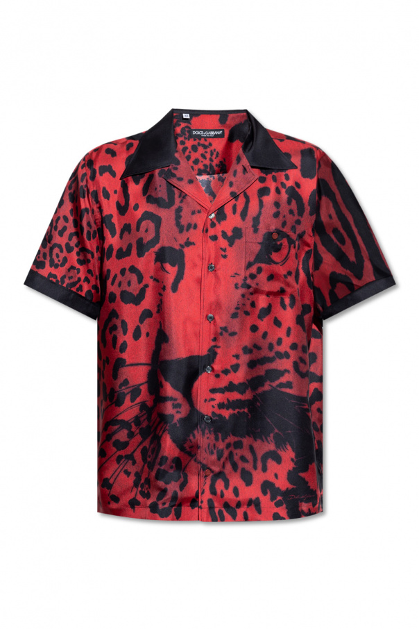 Оригінальна рубашка dolce & gabbana gold Shirt with animal motif