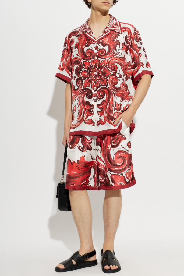 Dolce & Gabbana Silk shirt with "Majolica" print